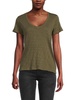 Slub Jersey Schoolboy V Neck Tee