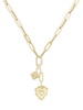 14K Yellow Gold & 0.1 TCW Diamond Clover & Heart Lariat Necklace