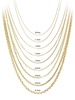 Build Your Own Collection 14K Yellow Gold Diamond Cut Cable Chain Necklace
