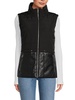 Stand Collar Twofer Puffer Vest