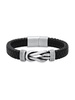 Stainless Steel & Leather Braided Knot Bracelet