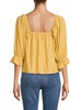 Luca Solid Peasant Top
