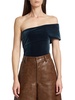 Bree Velvet Asymmetric Bodysuit