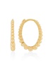 14K Yellow Gold Textured Huggie Earrings