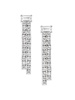 Chateau Rhodium Plated & Cubic Zirconia Fringe Linear Earrings
