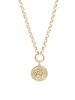 14K Yellow Gold Horse Coin Pendant Necklace