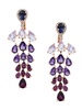 14K Rose Gold & Multi Stone Chandelier Earrings