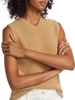 Sleeveless Cotton-Blend Terry Knit Top