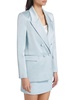 Hammered Satin Double-Breasted Blazer