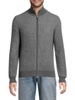 Ribbed Cashmere Zip Cardigan