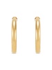 14K Yellow Gold Tube Hoop Earrings