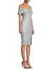 Jacquard Off Shoulder Sheath Dress