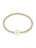 Adore 18K Goldplated & Cubic Zirconia Star Disc Beaded Bracelet