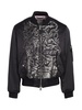 Textured Print Bomber Jacket