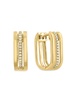 14K Yellow Gold & 0.09 TCW Diamond Huggie Earrings