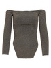 Maria Glittery Off-The-Shoulder Sweater Top