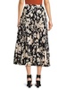 Night Bouquet Pleated Midi Skirt