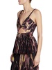 Halki Print Pleated Peplum Top