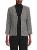 Textured Collarless Blazer