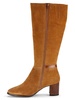 Karla 58MM Stacked Heel Suede Knee Boots