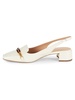 Penley Block Heel Leather Slingback Pumps