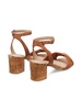Everly 50MM Leather Block Heel Sandals