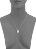 Green Amethyst, Sterling Silver & 18K Yellow Gold Square Pendant Necklace