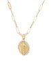 14K Yellow Goldplated Sterling Silver & 0.1 TCW Diamond Jesus Pendant Necklace