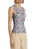 Aniya Floral Mesh Ruched Top