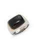Sterling Silver, 18K Yellow Gold & Obesidian Ring