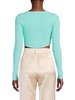 Hallie II Rib-Knit Cropped Cardigan