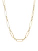 14K Yellow Gold Paperclip Station Chain Necklace