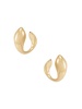 14K Yellow Goldplated Sterling Silver Twist J Hoop Earrings