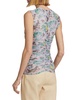 Aniya Floral Mesh Ruched Top