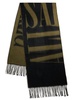 Striped Wool Blend Scarf