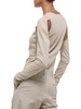 Cotton Cut-Out Crewneck Sweater