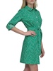 Long Sleeve Collared Mini Shirtdress