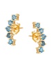 14K Yellow Gold & Licensed London Blue Topaz Stud Earrings