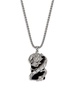 White Diamond, Black Diamond & Black Onyx Pendant Necklace