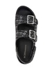 Beena Textured Dual Buckle Sandals