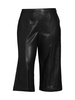 Faux Leather Wide Leg Capris