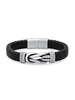 Stainless Steel & Leather Braided Knot Bracelet