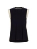 Contrast Rib-Knit Sweater Vest