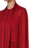 Print Tie Neck Midi-Dress