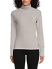 Glitter Turtleneck Rib-Knit Sweater