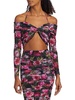 Rosalia Floral Off Shoulder Crop Top