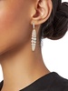18K Goldplated & Cubic Zirconia Large Single Row Hoop Earrings