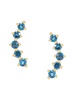 14K Yellow Gold & Licensed London Blue Topaz Stud Earrings