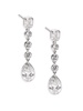 14K White Gold & 2.18 TCW Lab Grown Diamond Drop Earrings
