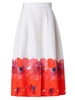 Poppy Cotton-Silk Midi-Skirt